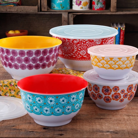 The Pioneer Woman Other - The Pioneer Woman Traveling Vines Melamine Mixing Bowl Set, 10-Piece Set NEW